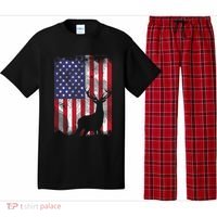 American Flag Deer Elk Hunting USA Patriotic Hunter Gift Pajama Set thumb 0