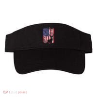 American Flag Deer Elk Hunting USA Patriotic Hunter Gift Visor thumb 0