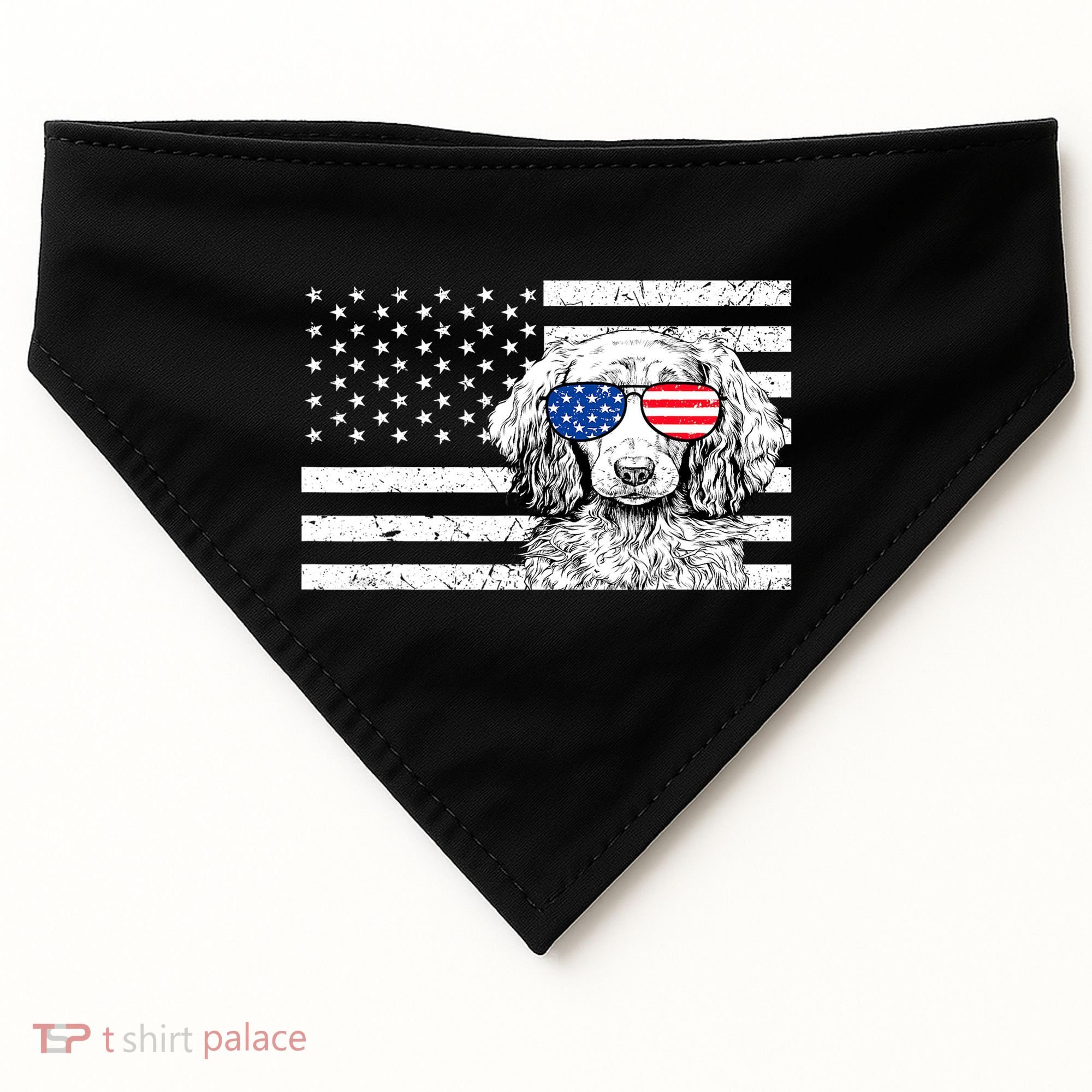 American Flag Dachshund Weiner Dog Us Patriotic Gift USA-Made Doggie Bandana