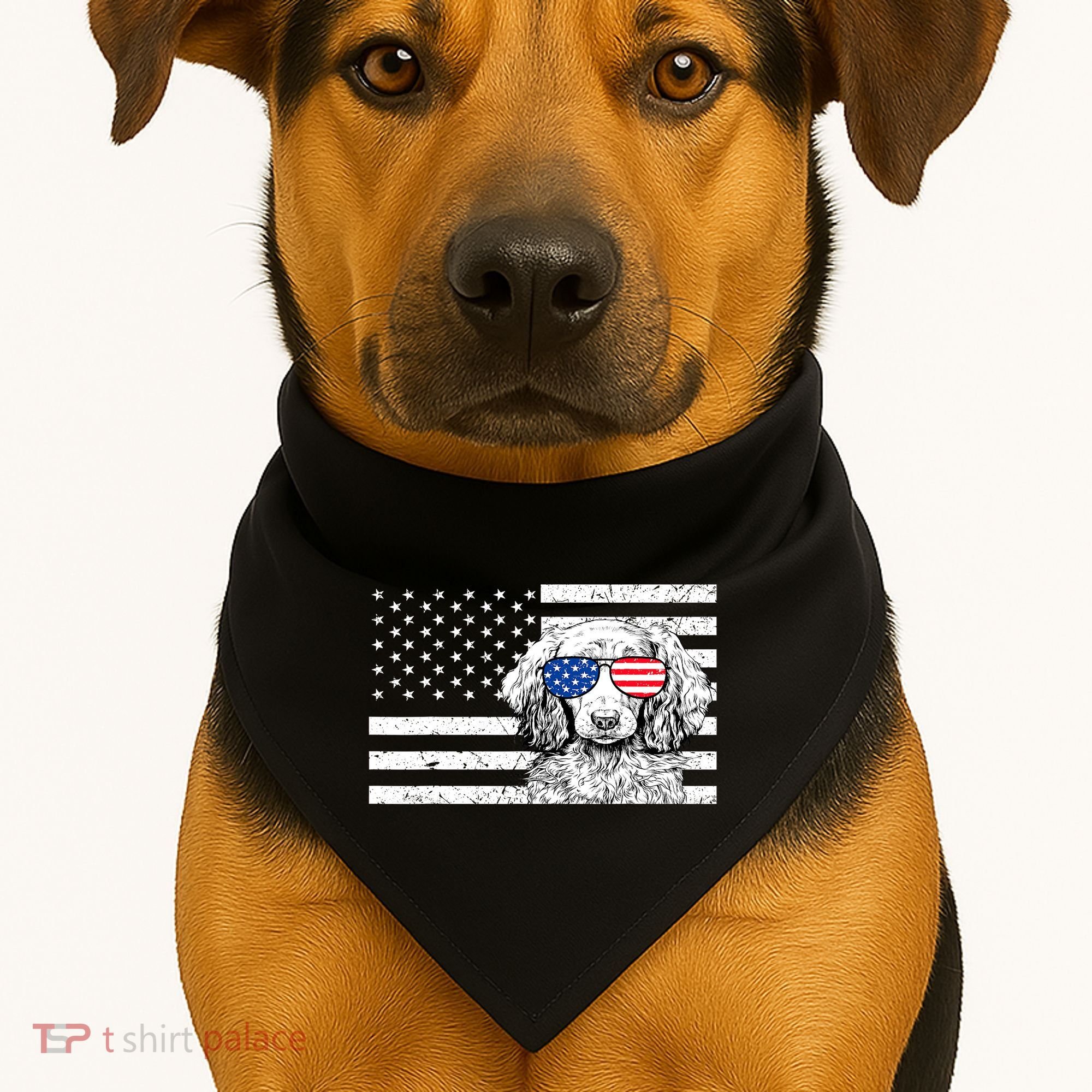 American Flag Dachshund Weiner Dog Us Patriotic Gift USA-Made Doggie Bandana