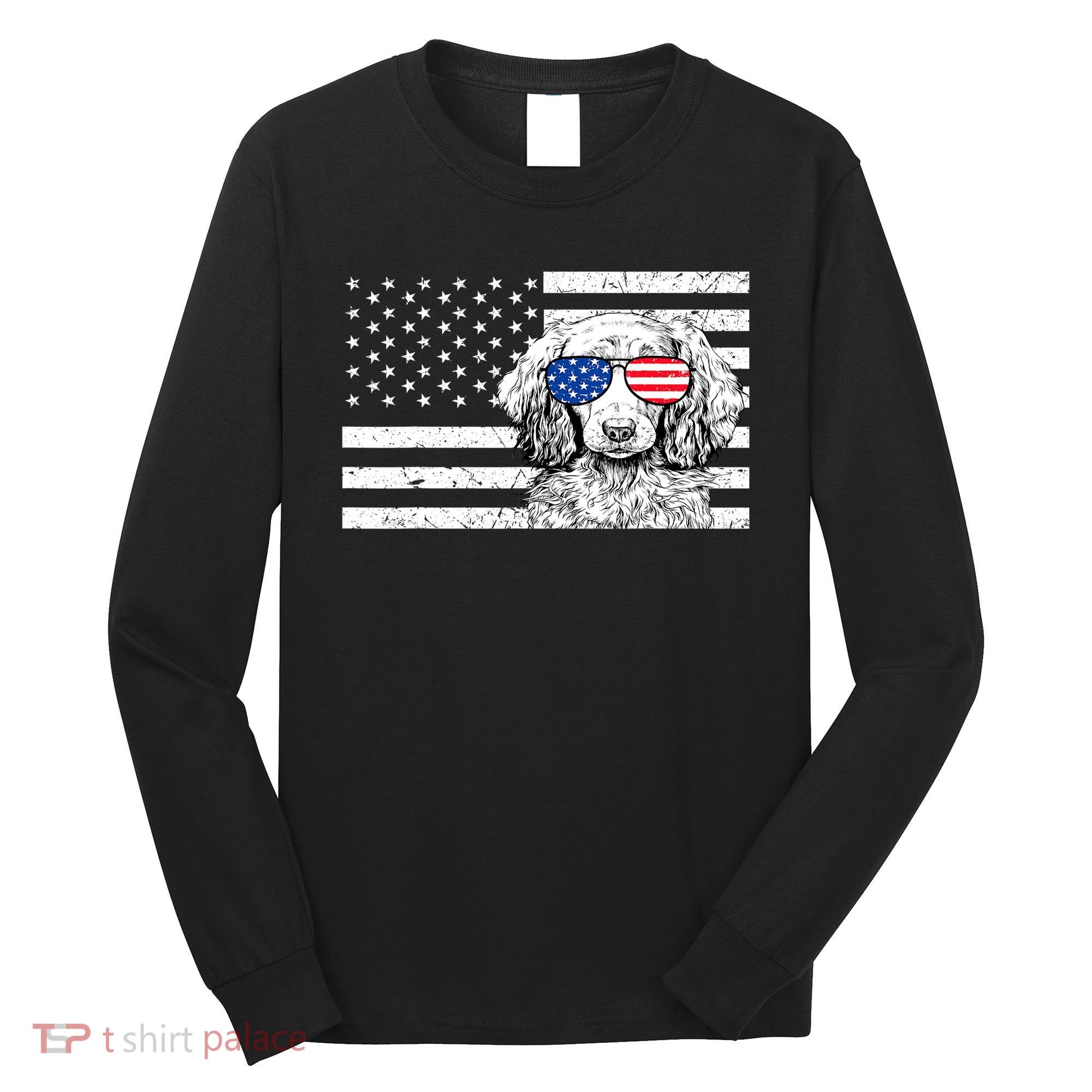 American Flag Dachshund Weiner Dog Us Patriotic Gift Long Sleeve Shirt