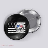 American Flag Dachshund Weiner Dog Us Patriotic Gift Button thumb 0