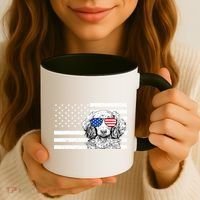 American Flag Dachshund Weiner Dog Us Patriotic Gift Coffee Mug thumb 3
