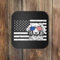 American Flag Dachshund Weiner Dog Us Patriotic Gift Coaster thumb 0