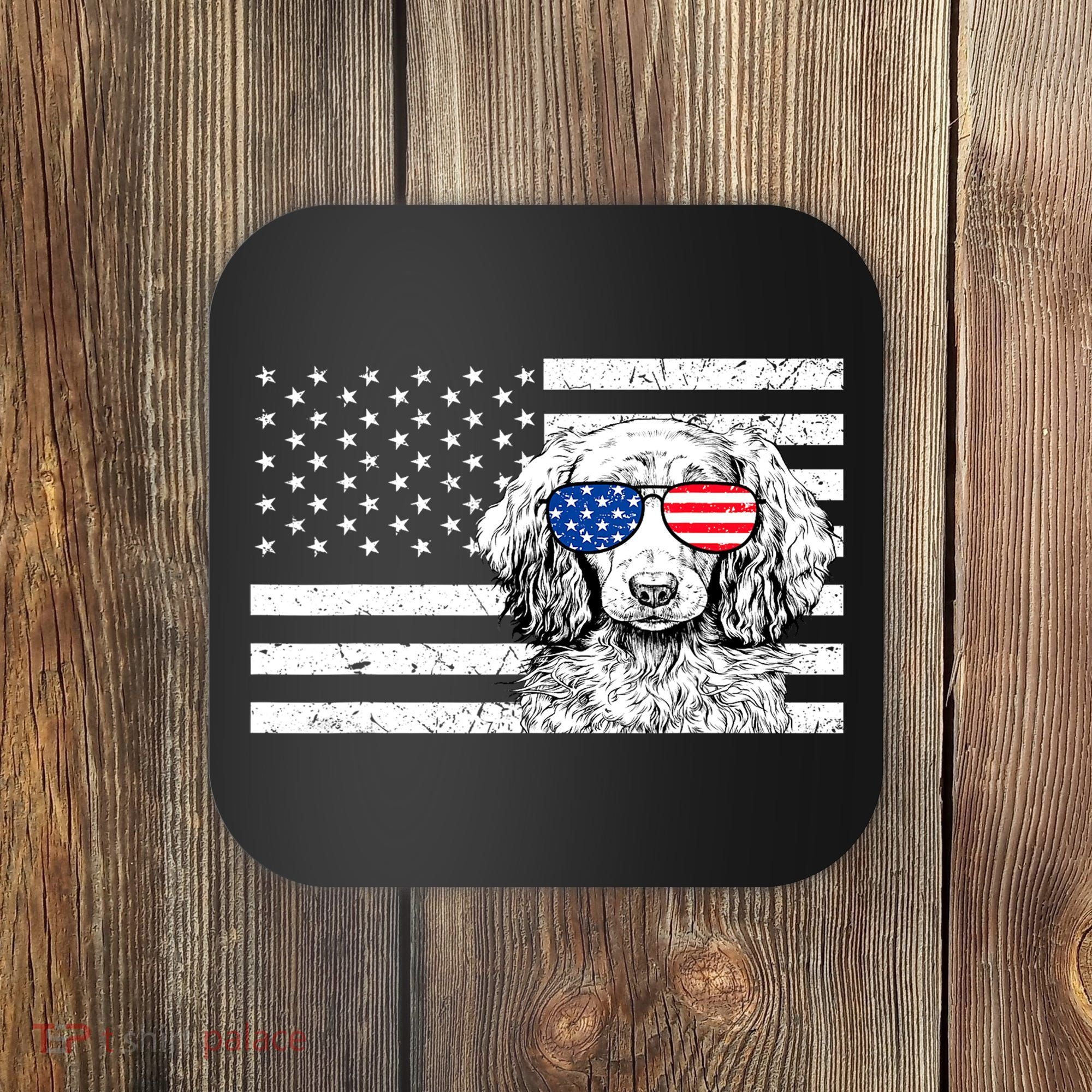 American Flag Dachshund Weiner Dog Us Patriotic Gift Coaster