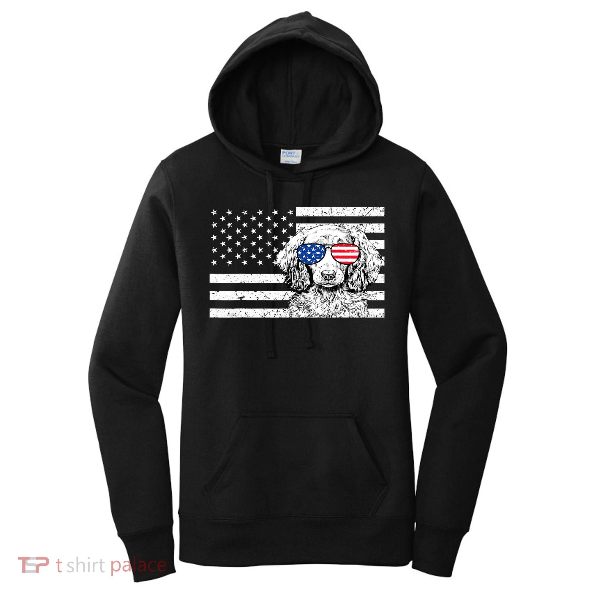 American Flag Dachshund Weiner Dog Us Patriotic Gift Women's Hoodie