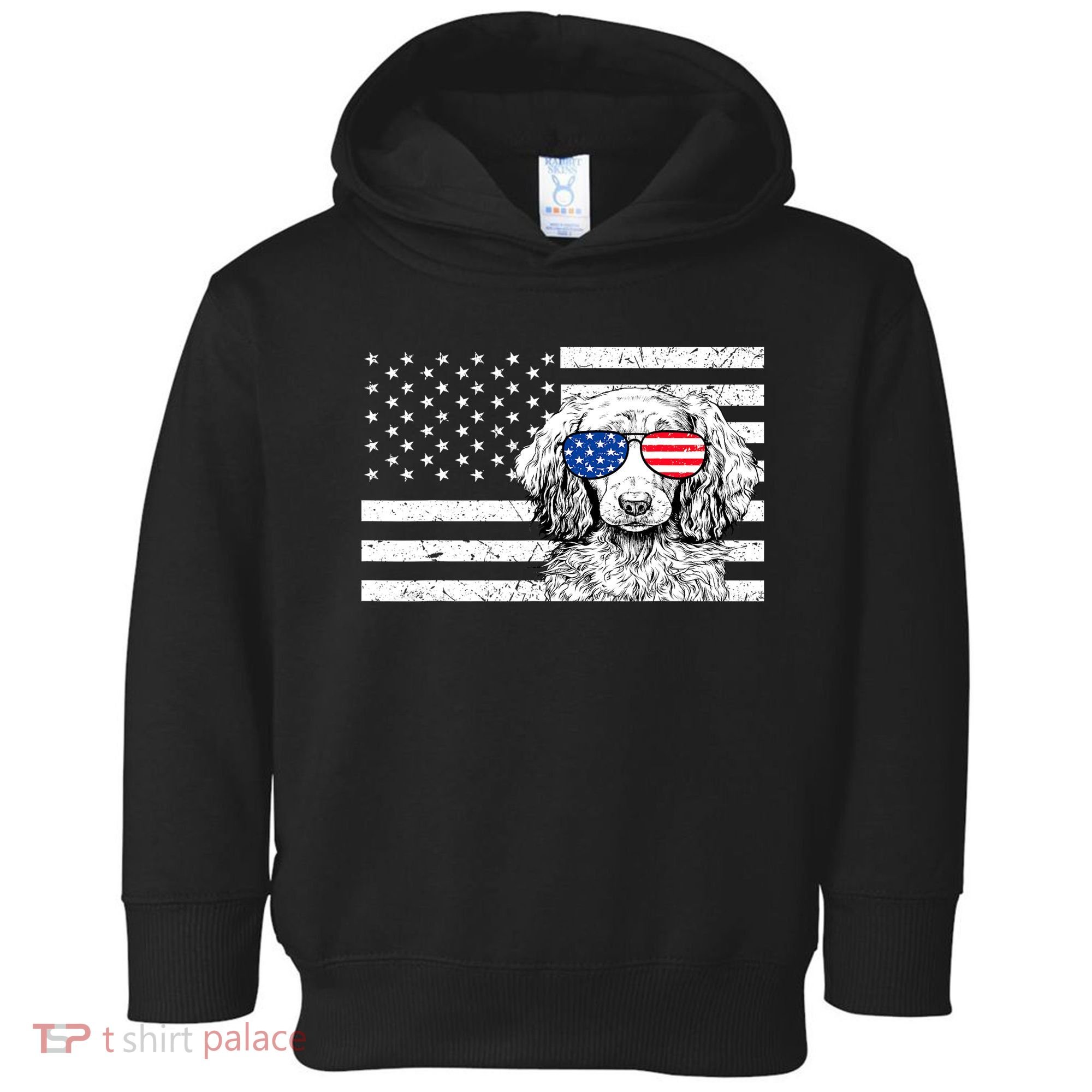 American Flag Dachshund Weiner Dog Us Patriotic Gift Toddler Hoodie