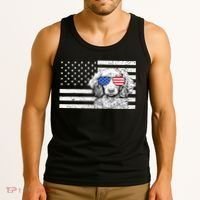 American Flag Dachshund Weiner Dog Us Patriotic Gift Tank Top thumb 3