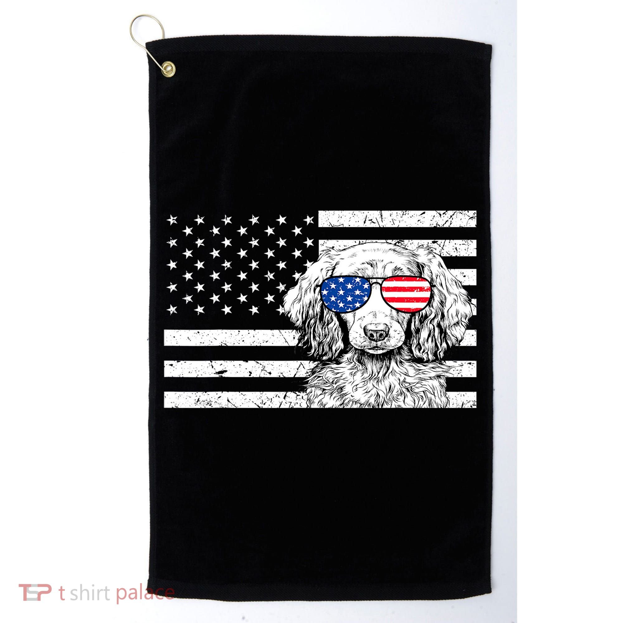 American Flag Dachshund Weiner Dog Us Patriotic Gift Golf Towel