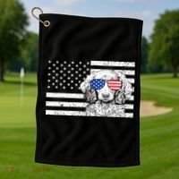 American Flag Dachshund Weiner Dog Us Patriotic Gift Golf Towel thumb 1