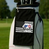 American Flag Dachshund Weiner Dog Us Patriotic Gift Golf Towel thumb 2