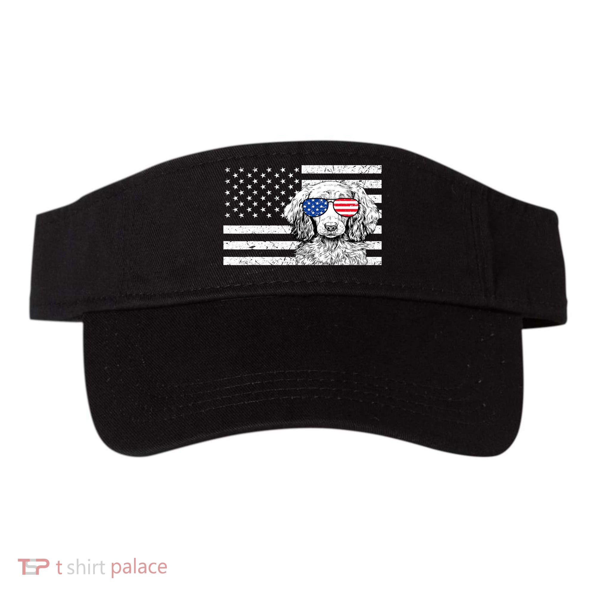 American Flag Dachshund Weiner Dog Us Patriotic Gift Visor