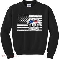 American Flag Dachshund Weiner Dog Us Patriotic Gift Kids Sweatshirt thumb 0