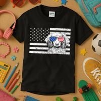 American Flag Dachshund Weiner Dog Us Patriotic Gift Kids T-Shirt thumb 3