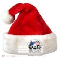 American Flag Dachshund Weiner Dog Us Patriotic Gift Santa Hat thumb 0