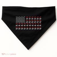 American Flag Dachshund Patriotic Dachshund  USA-Made Doggie Bandana thumb 0