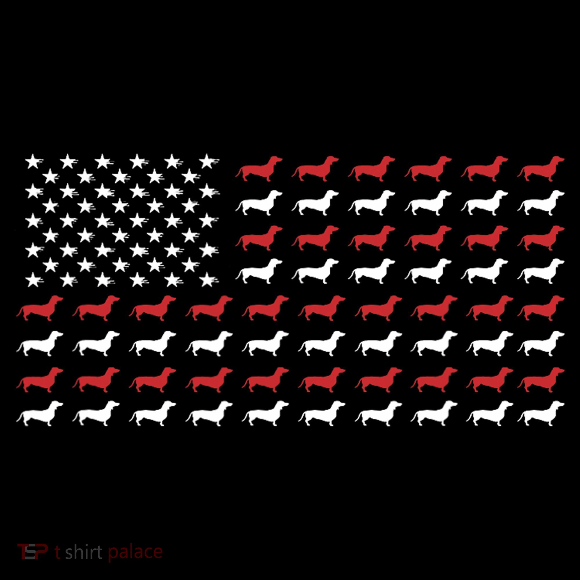 American Flag Dachshund Patriotic Dachshund  Women's Hoodie