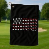 American Flag Dachshund Patriotic Dachshund  Golf Towel thumb 1