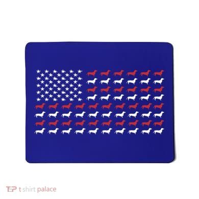 American Flag Dachshund Patriotic Dachshund  Mousepad