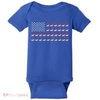 American Flag Dachshund Patriotic Dachshund  Baby Bodysuit thumb 0