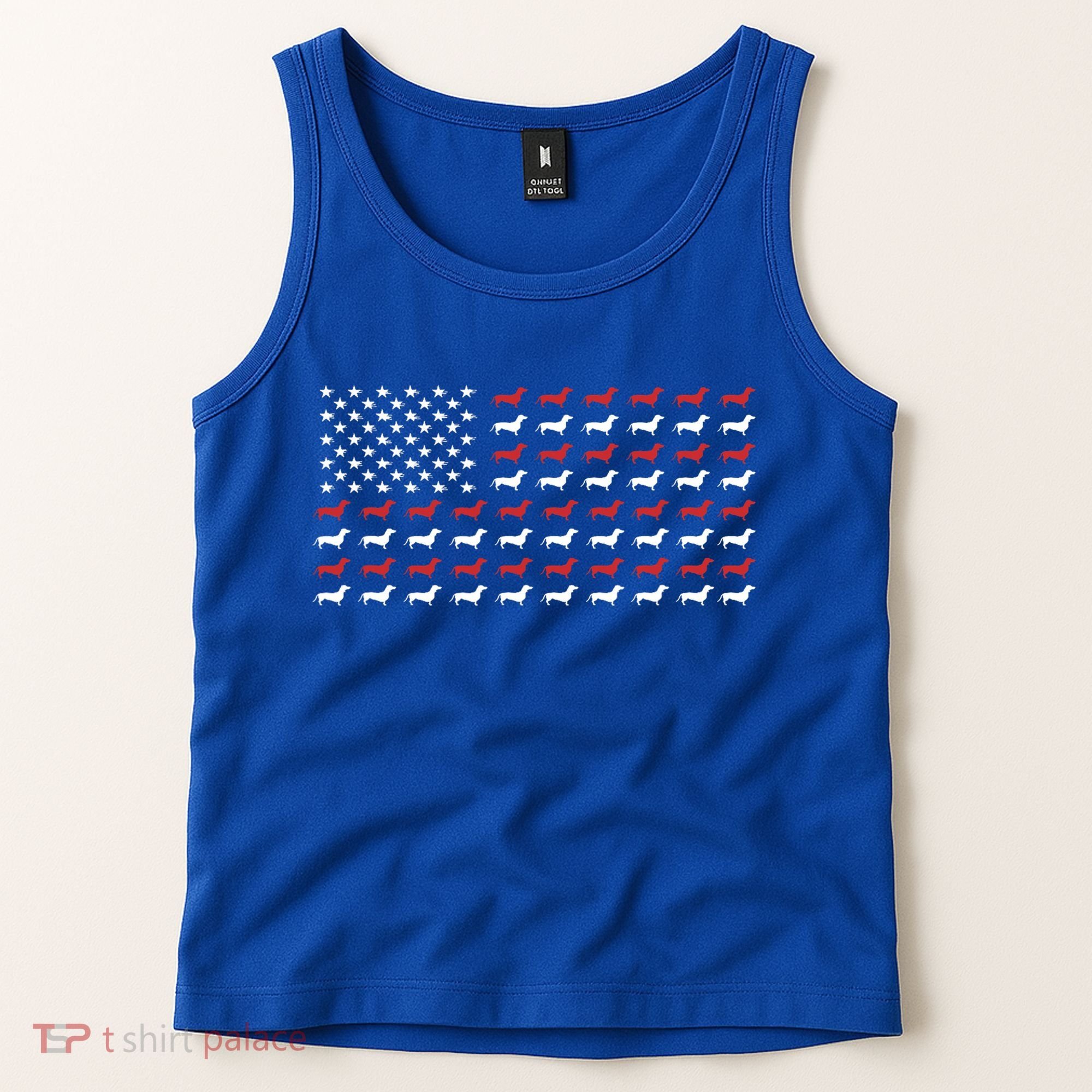 American Flag Dachshund Patriotic Dachshund  Tank Top