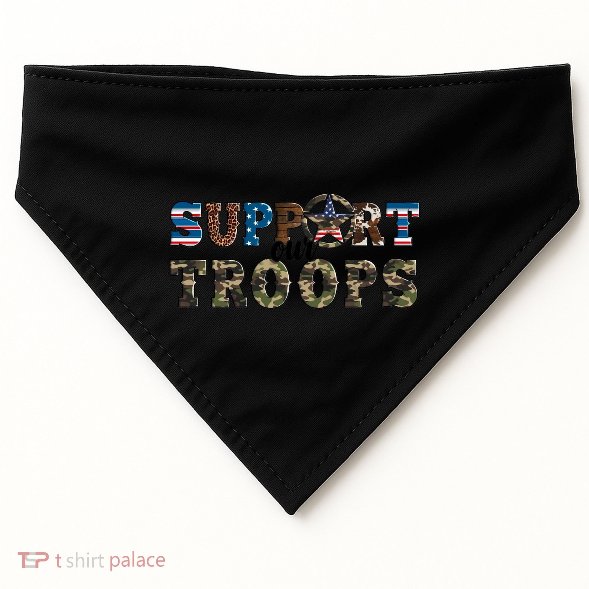 Armed Forces Day Support Our Troops Army Veteran Day Cute Gift USA-Made Doggie Bandana