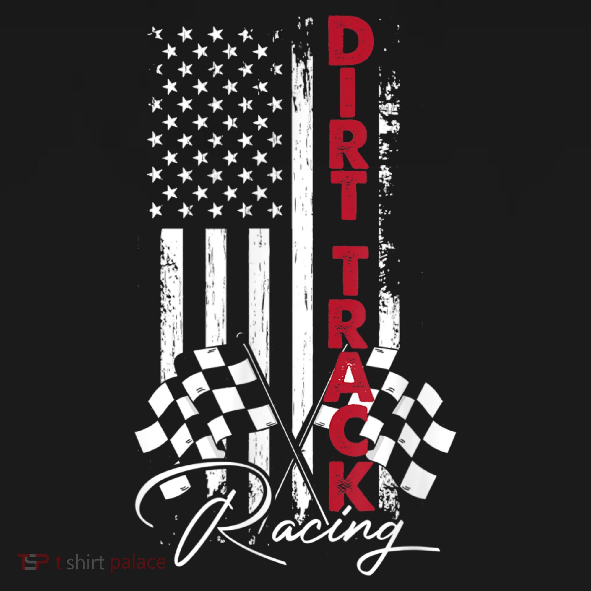 American Flag Dirt Track Racing Car Bike Driver Racing Racer Sweatshirt