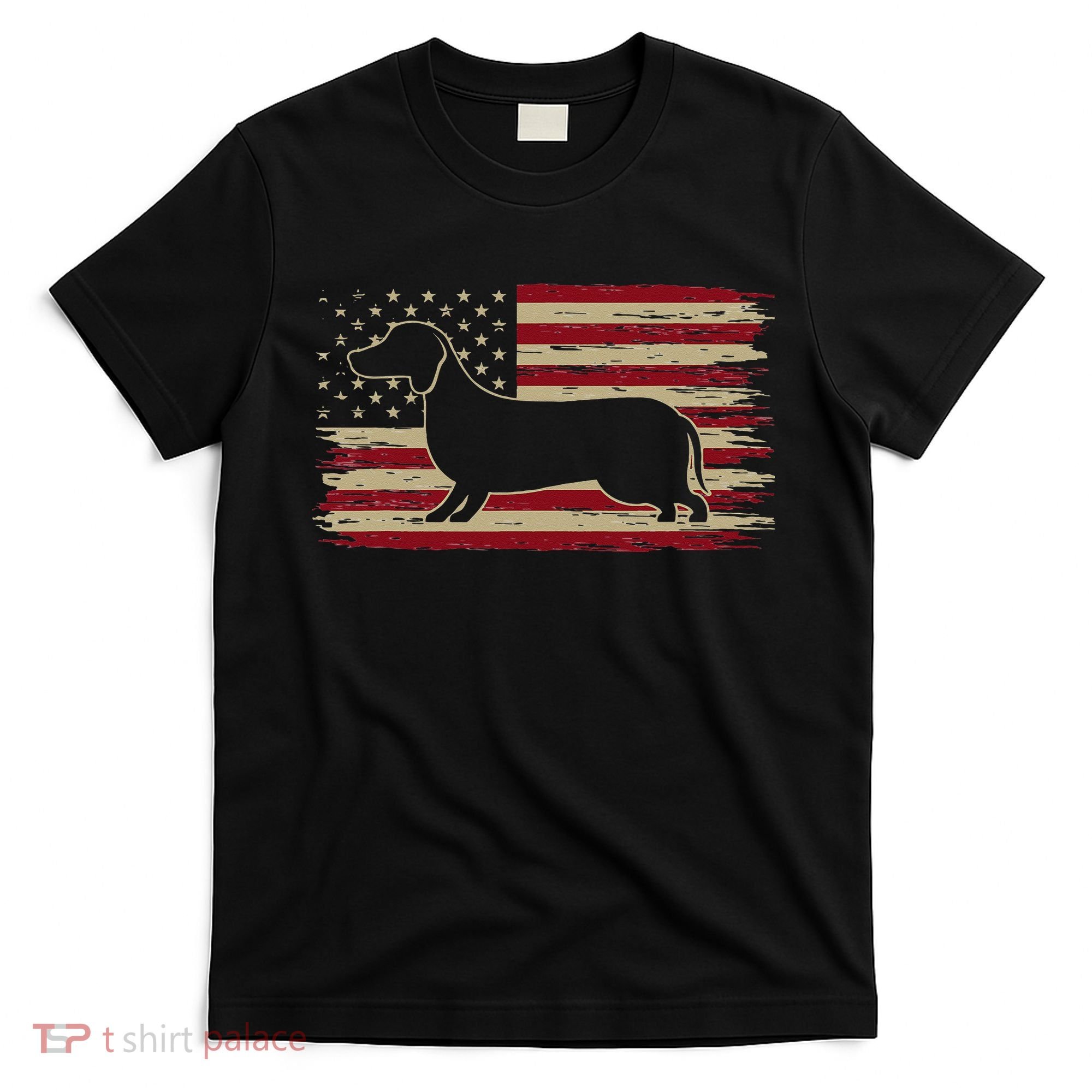American Flag Dachshund Patriotic Dachshund Doxie Lover T-Shirt