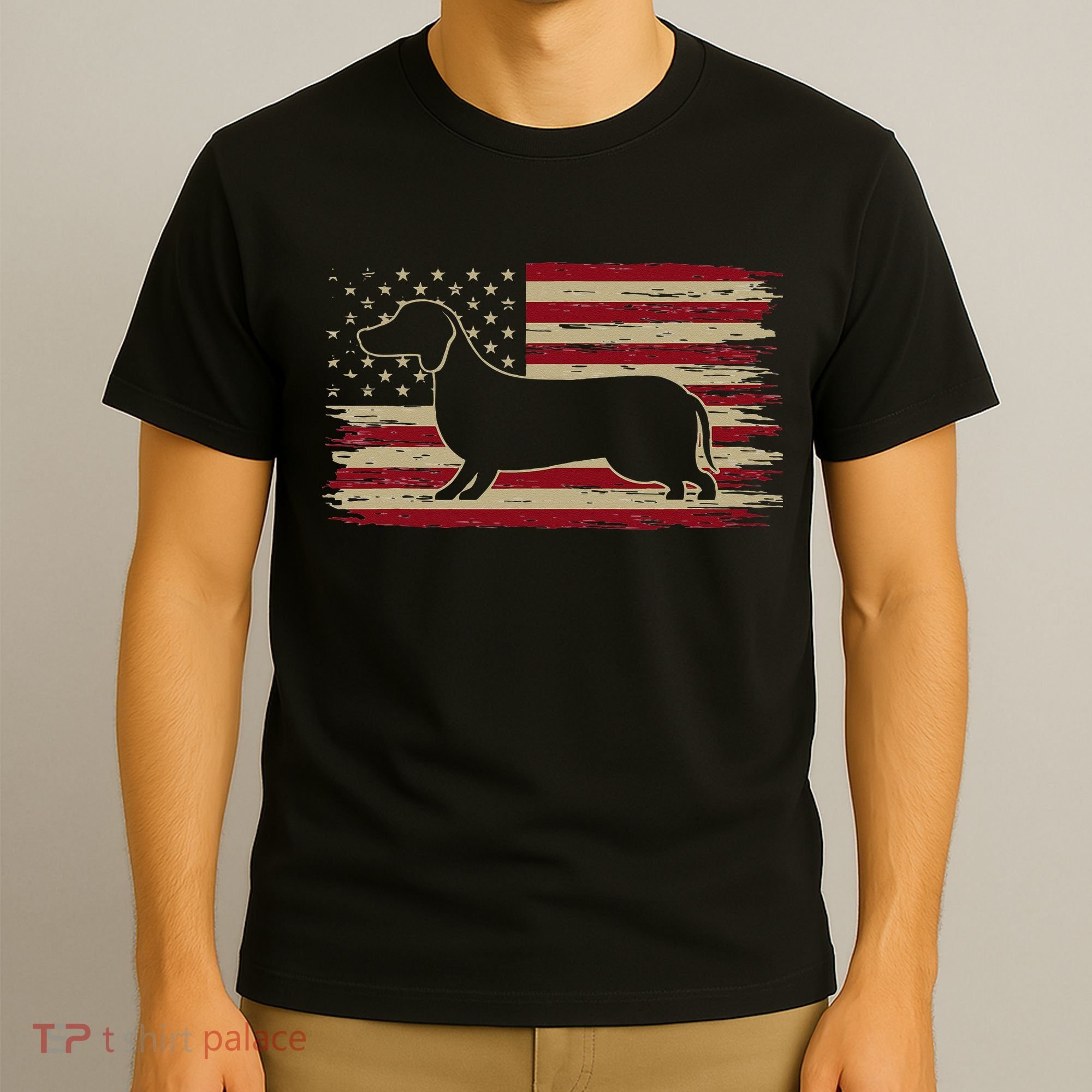 American Flag Dachshund Patriotic Dachshund Doxie Lover T-Shirt