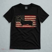 American Flag Dachshund Patriotic Dachshund Doxie Lover T-Shirt thumb 5