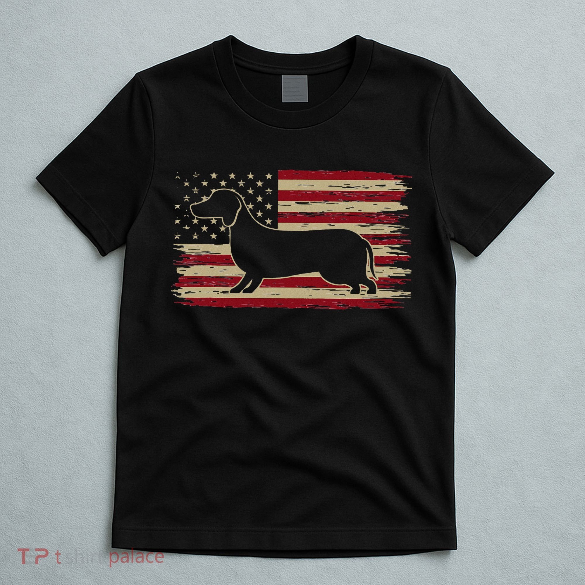 American Flag Dachshund Patriotic Dachshund Doxie Lover T-Shirt