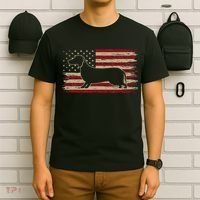 American Flag Dachshund Patriotic Dachshund Doxie Lover T-Shirt thumb 6