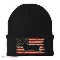 American Flag Dachshund Patriotic Dachshund Doxie Lover Beanie thumb 0