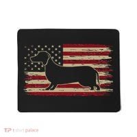 American Flag Dachshund Patriotic Dachshund Doxie Lover Mousepad thumb 0