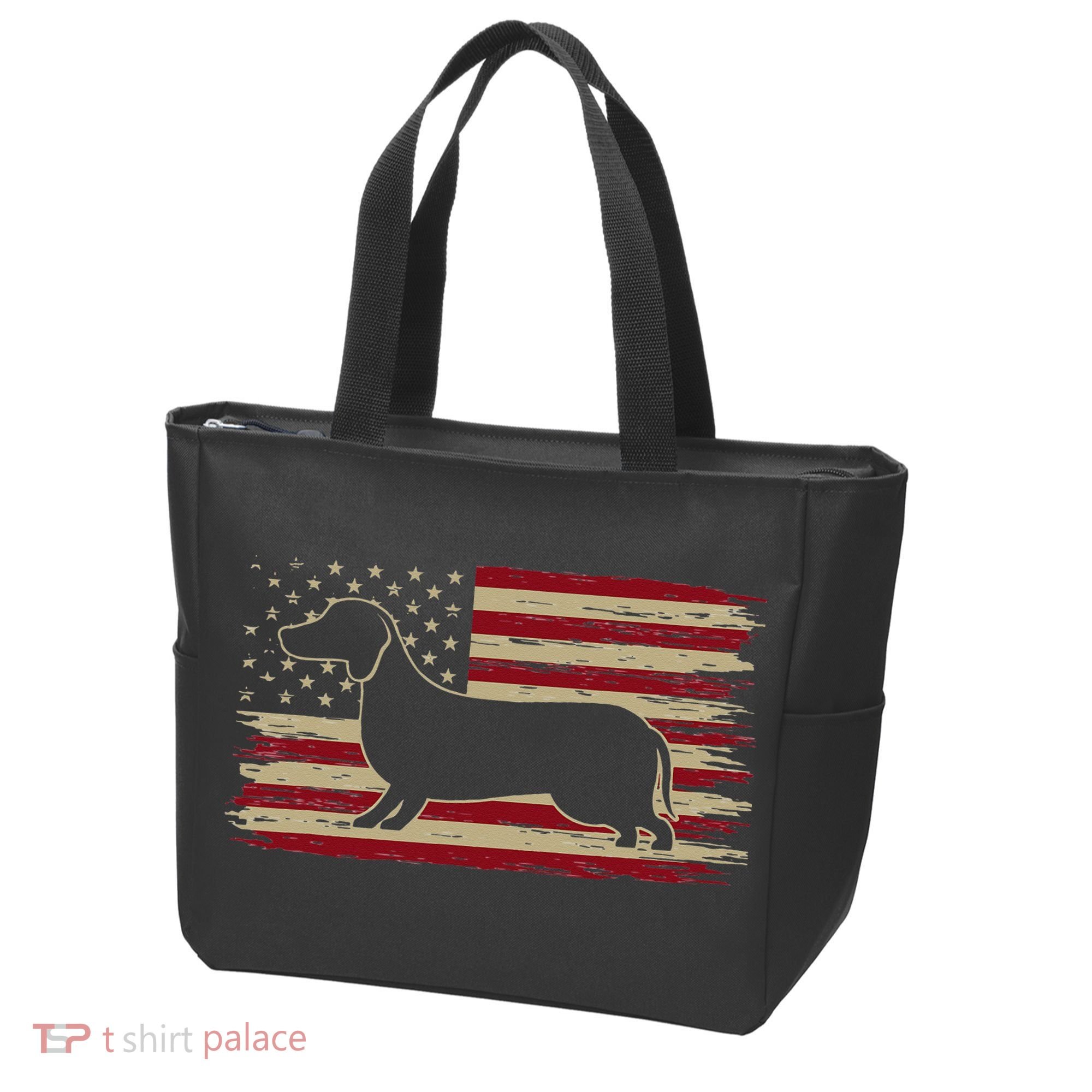 American Flag Dachshund Patriotic Dachshund Doxie Lover Tote Bag
