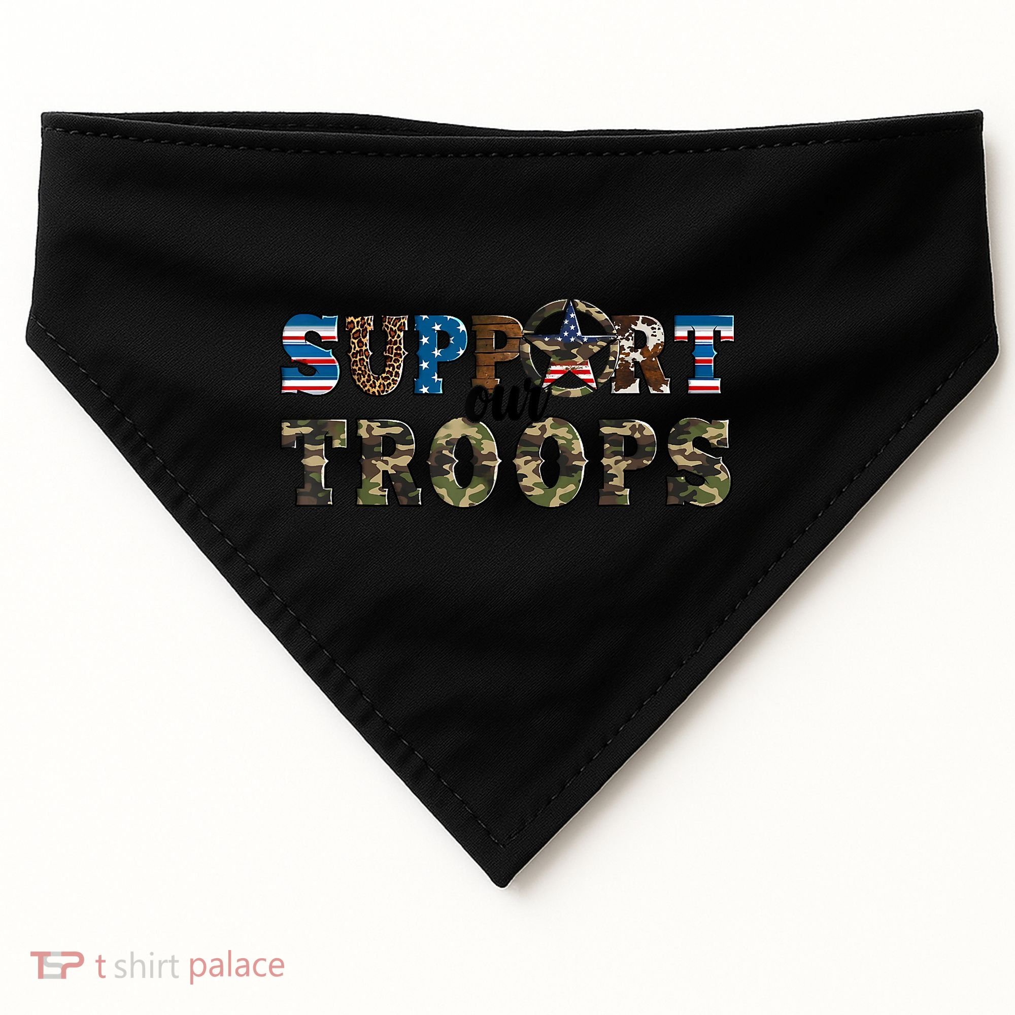 Armed Forces Day Support Our Troops Army Veteran Day USA-Made Doggie Bandana