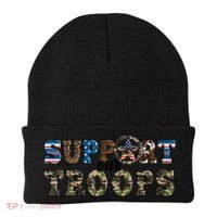 Armed Forces Day Support Our Troops Army Veteran Day Beanie thumb 0