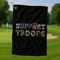 Armed Forces Day Support Our Troops Army Veteran Day Golf Towel thumb 1