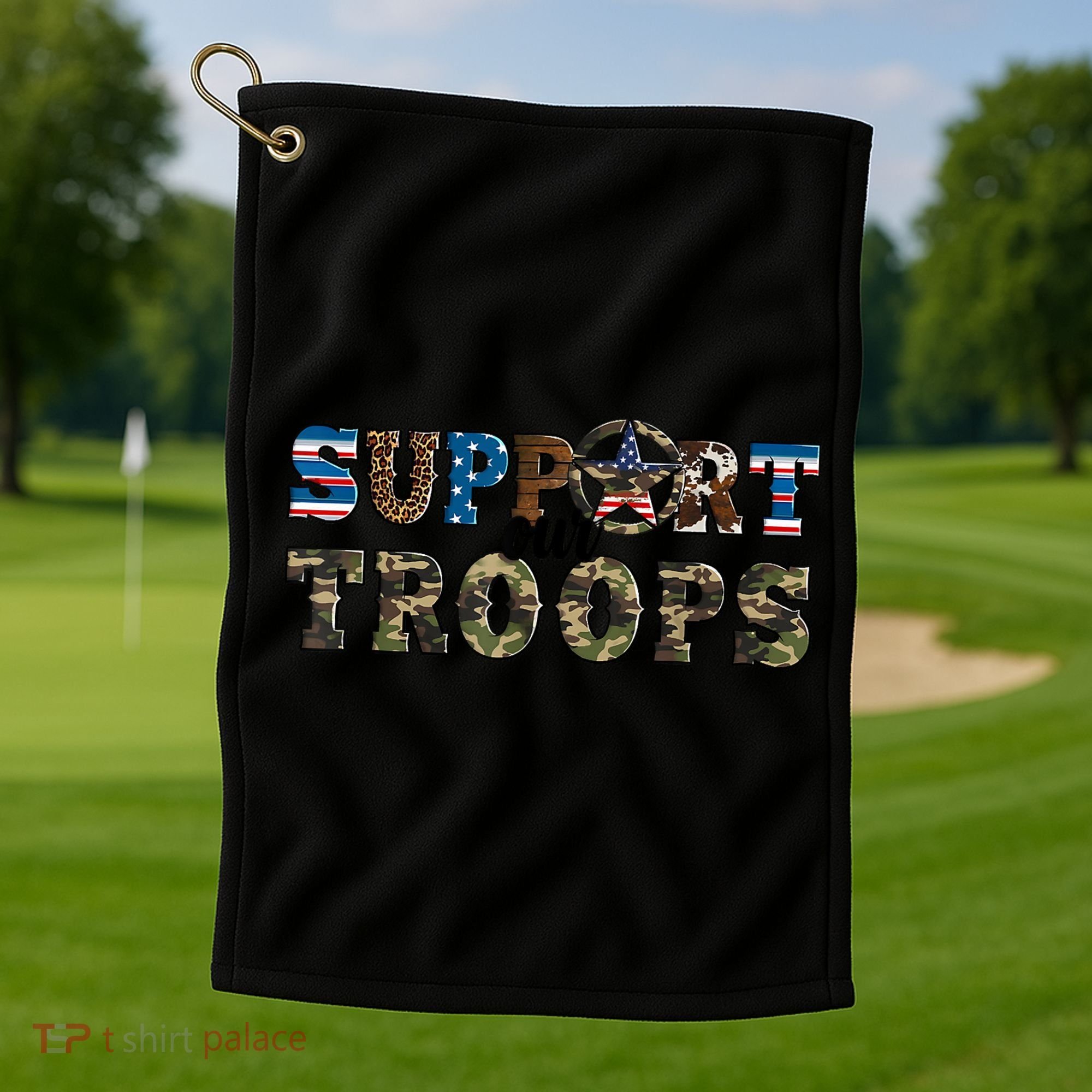 Armed Forces Day Support Our Troops Army Veteran Day Golf Towel