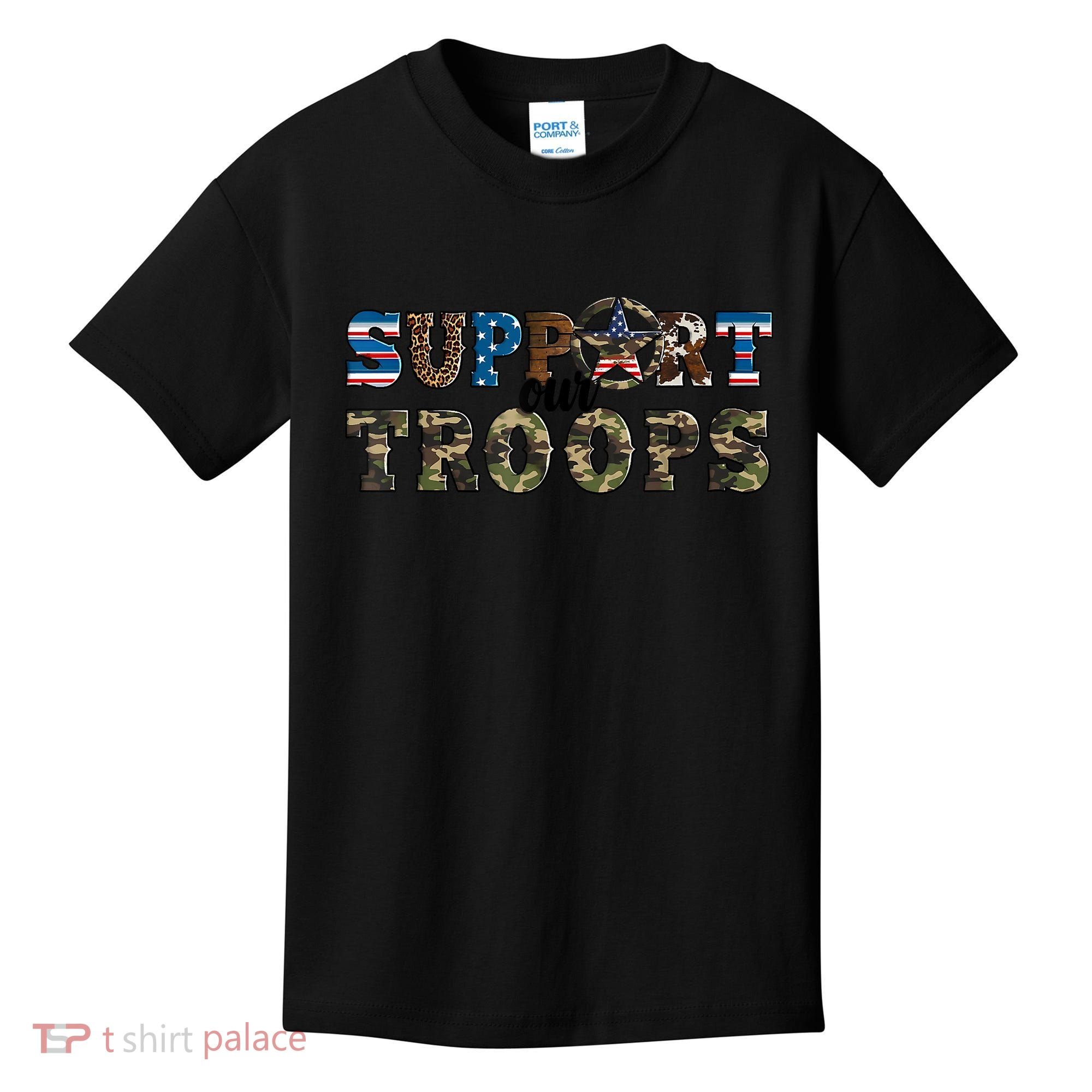 Armed Forces Day Support Our Troops Army Veteran Day Kids T-Shirt