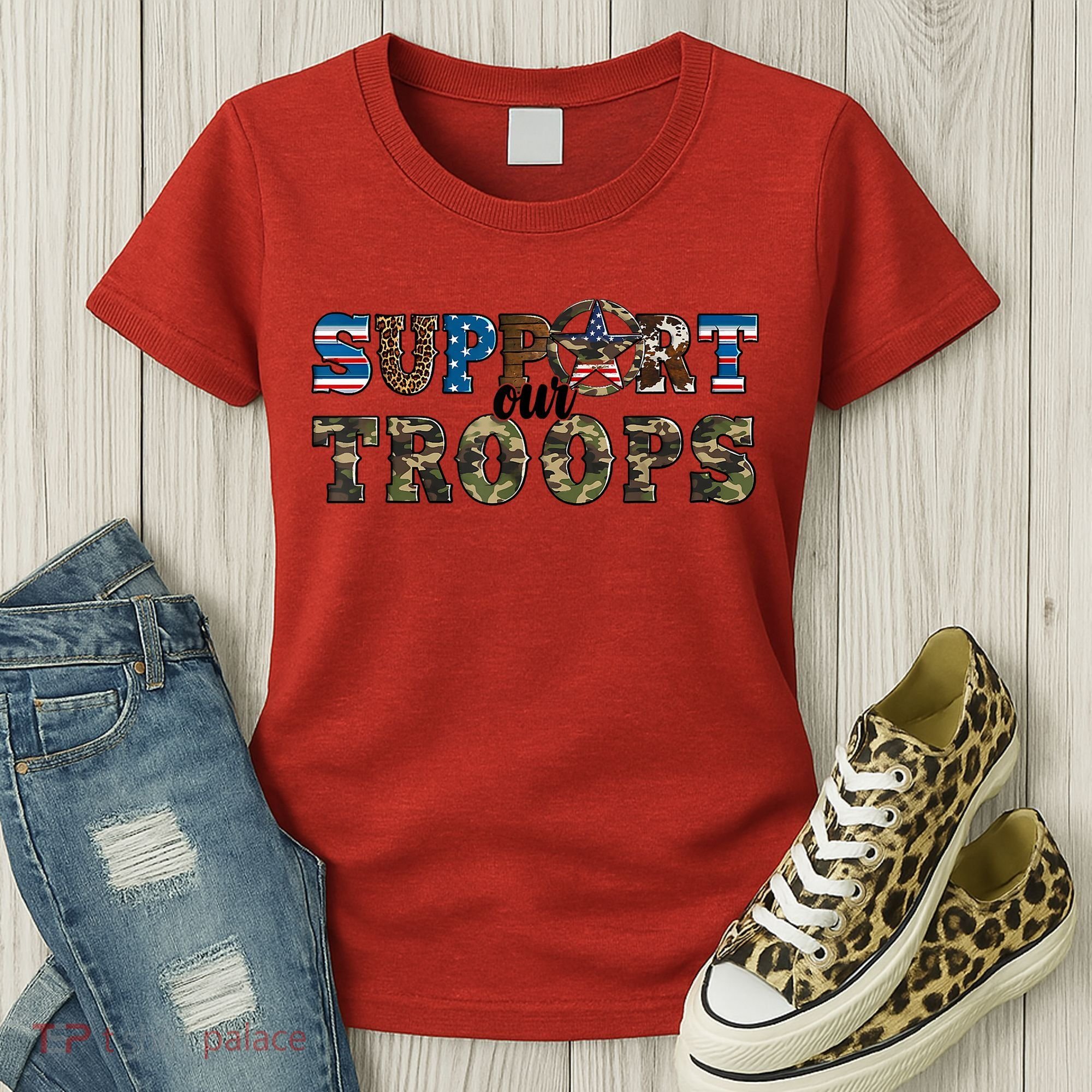 Armed Forces Day Support Our Troops Army Veteran Day Women's T-Shirt