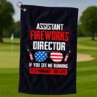 Assistant Fireworks Director If You See Assistant Firework Golf Towel thumb 1