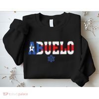 Abuelo FatherS Day Puerto Rico Flag Puerto Rican Taino Sweatshirt thumb 2