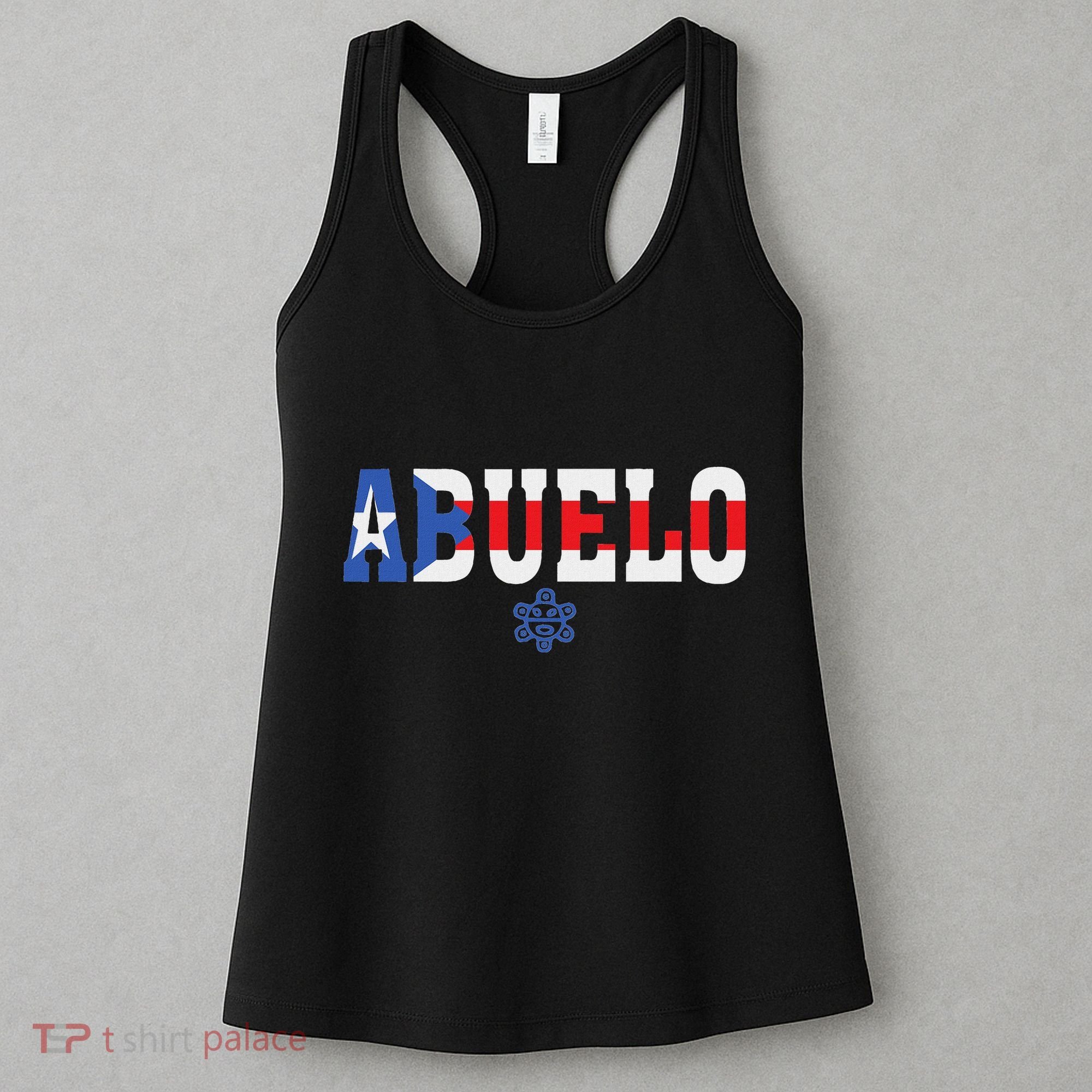 Abuelo FatherS Day Puerto Rico Flag Puerto Rican Taino Women's Tank Top