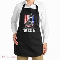 American Flag Dads Against Weed Funny Lawn Mowing Fathers Apron thumb 2