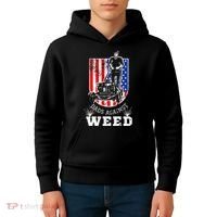American Flag Dads Against Weed Funny Lawn Mowing Fathers Kids Hoodie thumb 4