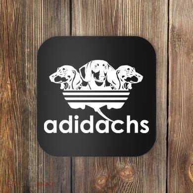 Adidachs Funny Daschund Dog Coaster