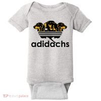 Adidachs Funny Daschund Dog Baby Bodysuit thumb 0