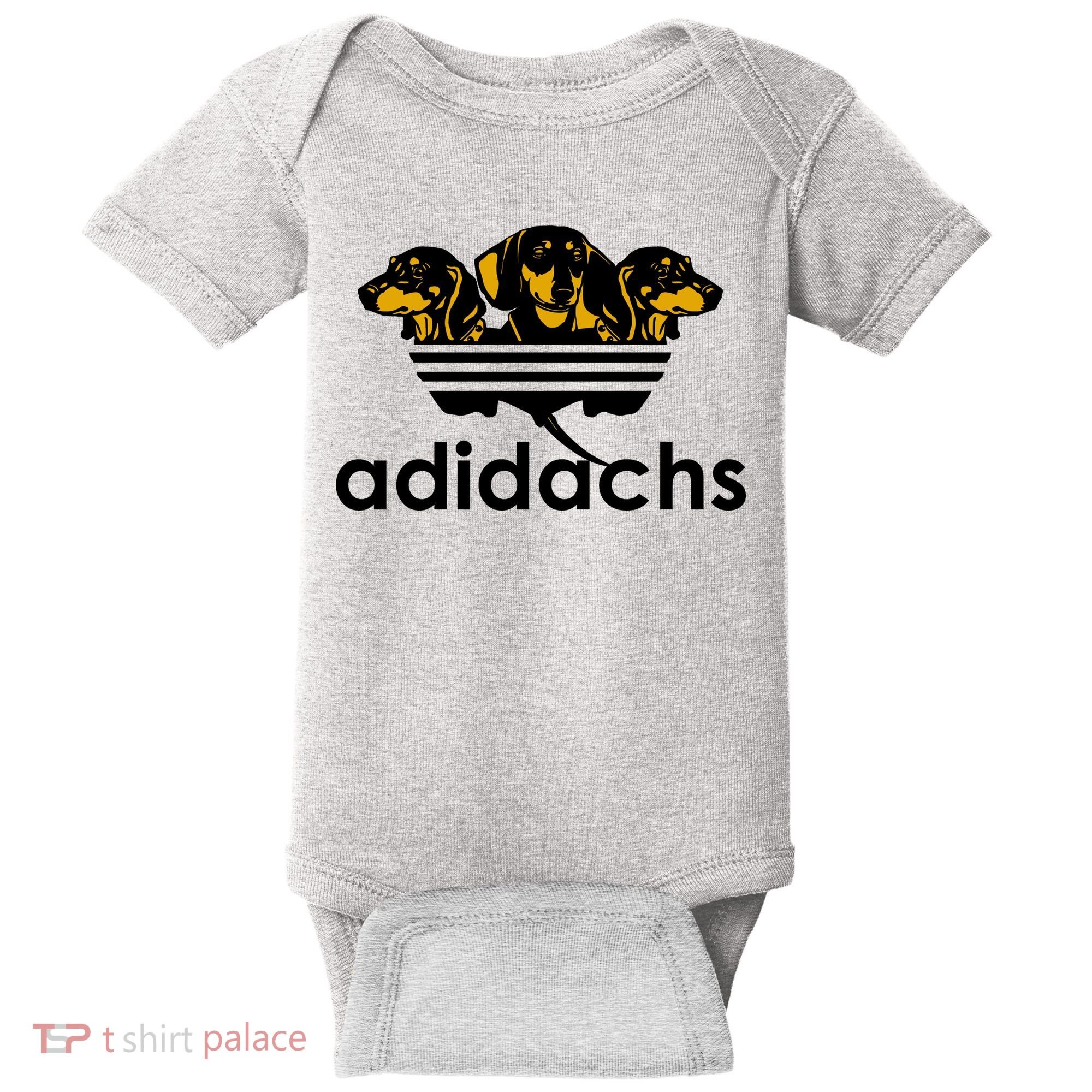 Adidachs Funny Daschund Dog Baby Bodysuit