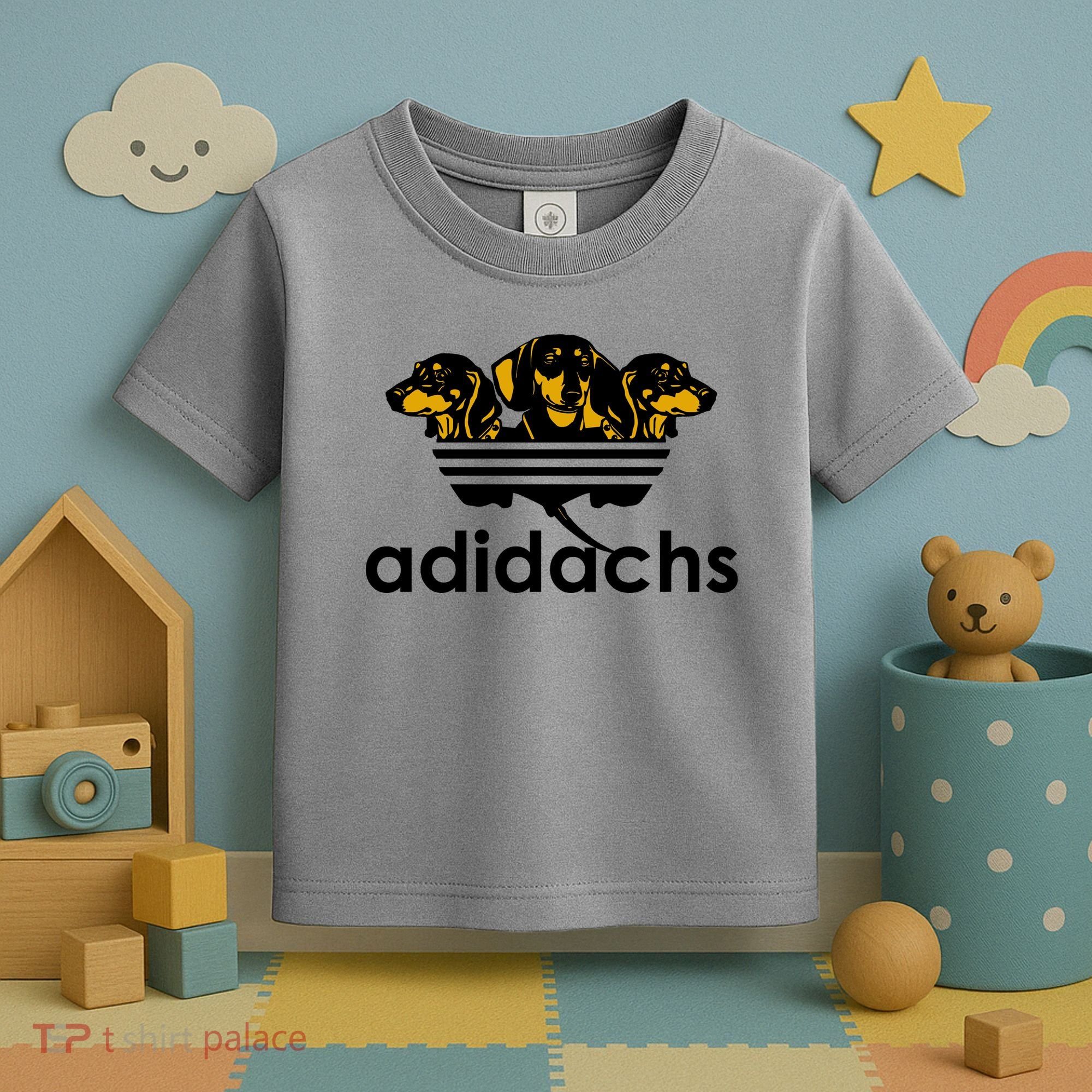 Adidachs Funny Daschund Dog Toddler T-Shirt